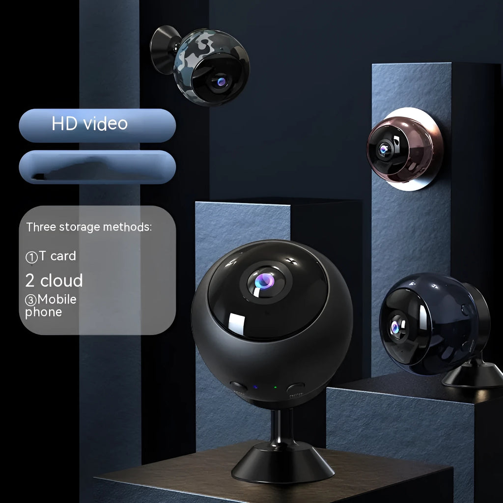 1080p wireless Wi-Fi security camera with 3.6° lens and ABS housing for indoor surveillance