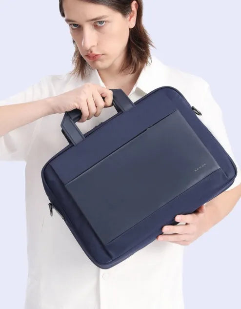 Large capacity Oxford cloth computer bag for 15 inch laptop in black solid colour design