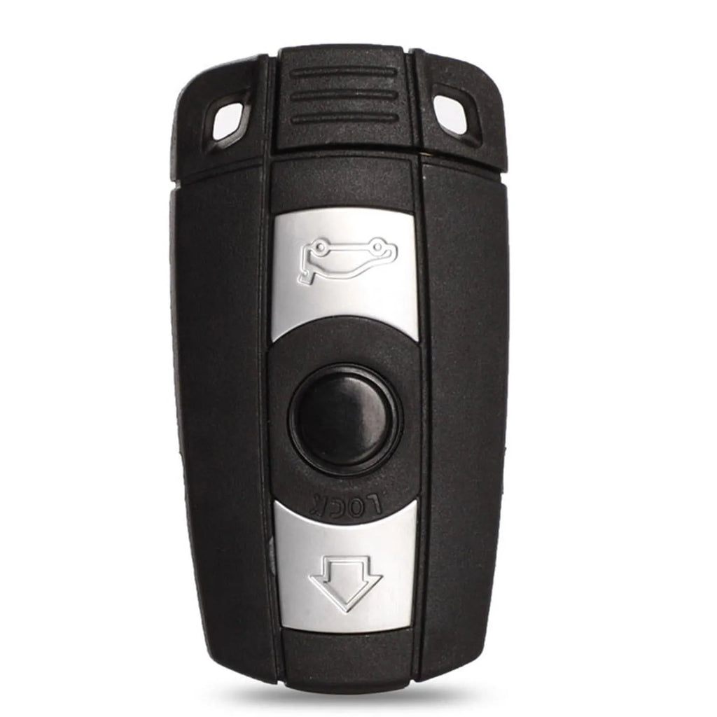 BMW HU92 model semi-intelligent three-button remote car key fob replacement blank.