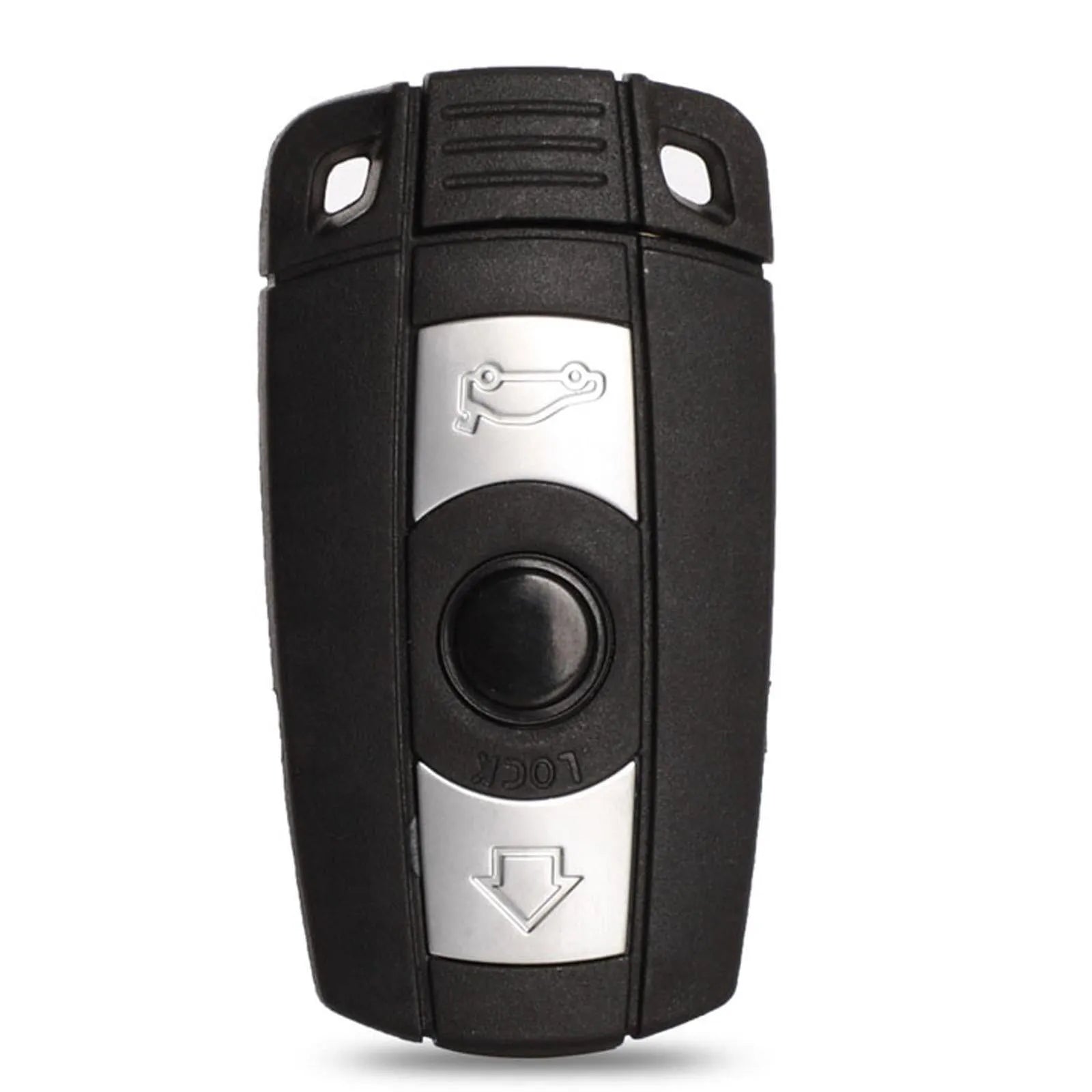 BMW HU92 model semi-intelligent three-button remote car key fob replacement blank.
