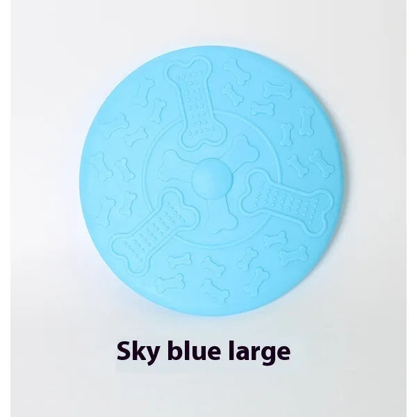 Plastic dog frisbee disc toy in multiple colour options for outdoor fetch games with pets