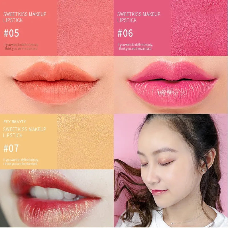 Fey Beauty Moisturising Lipstick in shades like Cameo Brown and Milk Tea Colour, 3.8g.