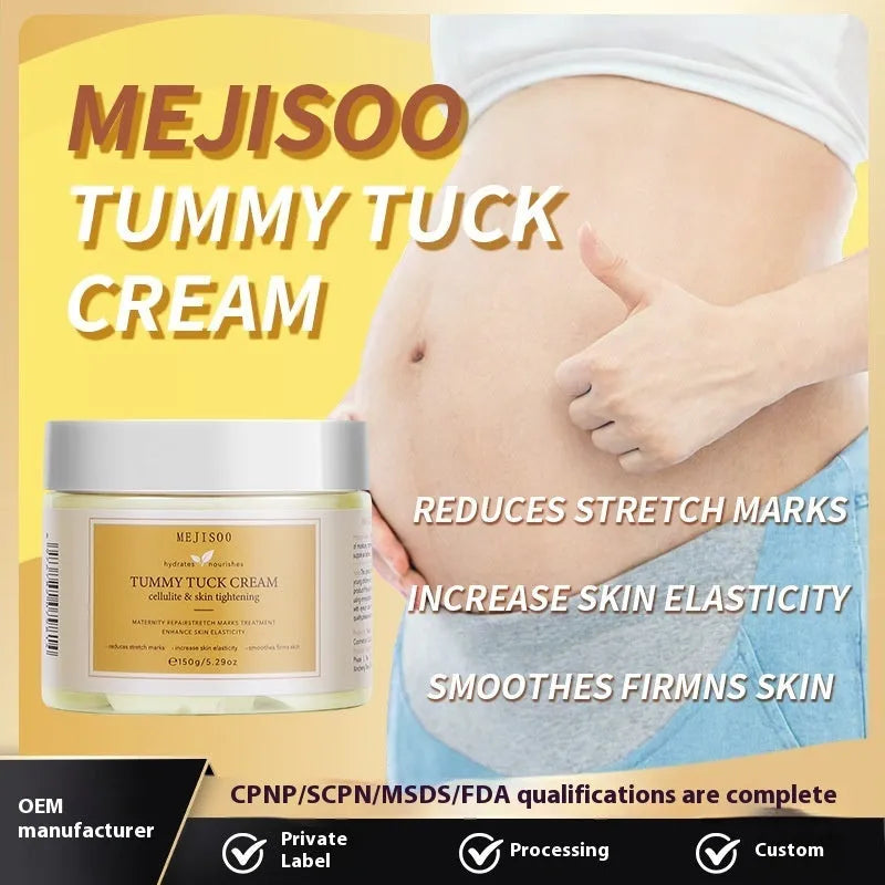 Coconut oil body cream for stretch marks and fine lines recovery, 150g abdominal recovery cream for ladies