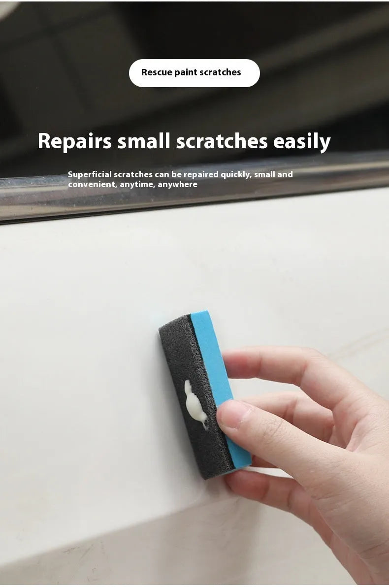 Car repair wax kit with two bottles (9657A and 9657B) and a frosted sponge mop for removing scratches and polishing paint
