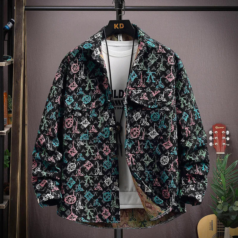 Lapel shirt coat with long sleeves and straight hem in various colour options
