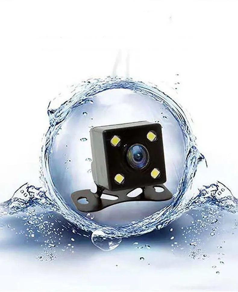 Black triple-lens HD 1080P car dash camera with touch screen