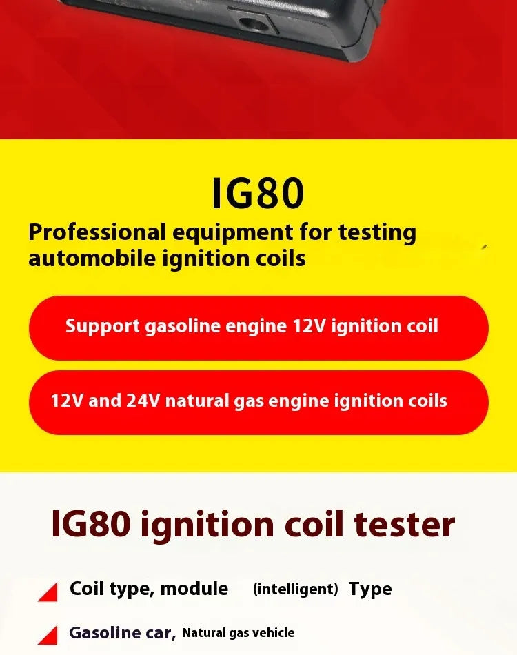 IG80 automobile ignition coil detector for petrol and natural gas vehicles