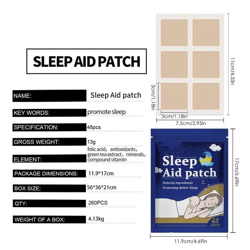 Sleep Paste body care patches 48 pack with natural herbal extracts in box packaging