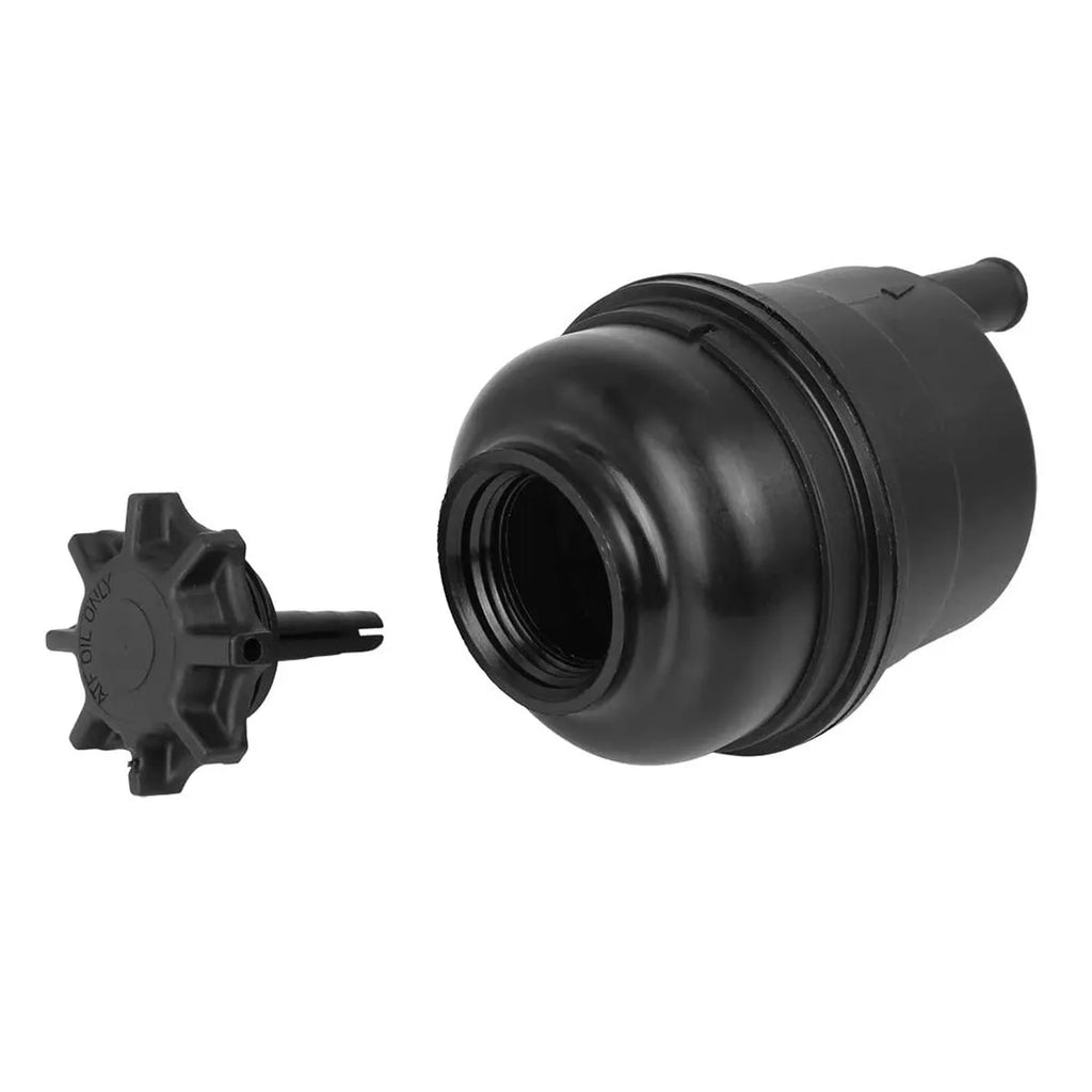 BMW power steering oil pot kit components including plastic tubing and oiler parts