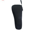 Black water-resistant cloth storage bag for a mobile phone gimbal, shown open with mesh pockets inside.