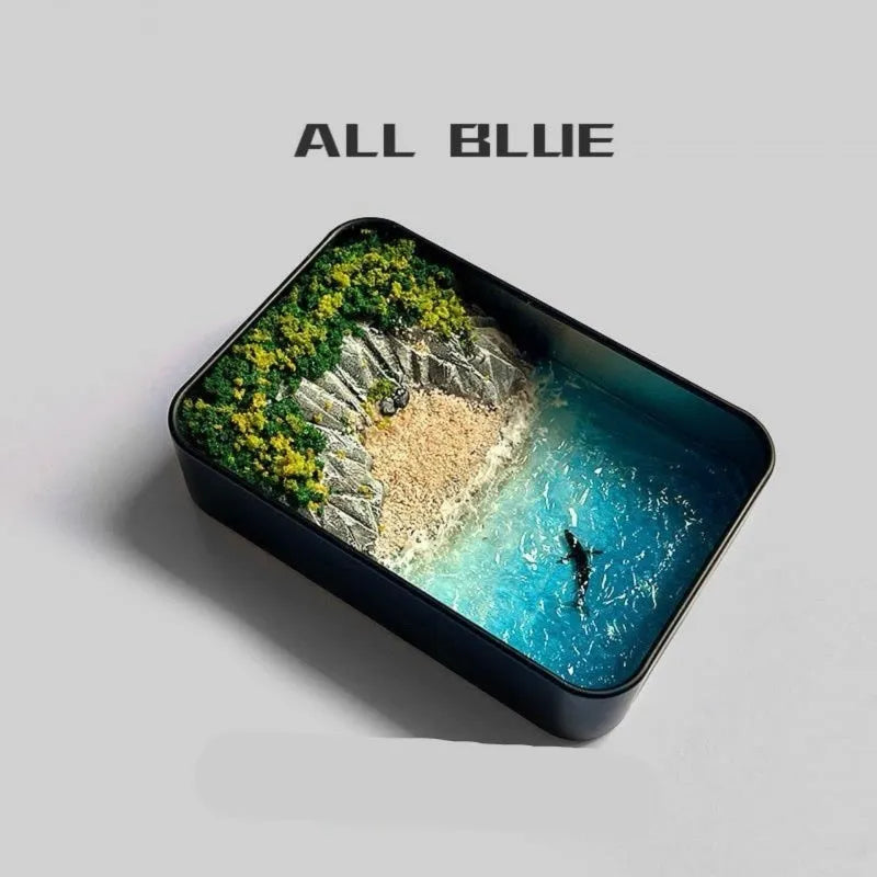 DIY bamboo marine landscape model ornament for aquarium diorama projects.