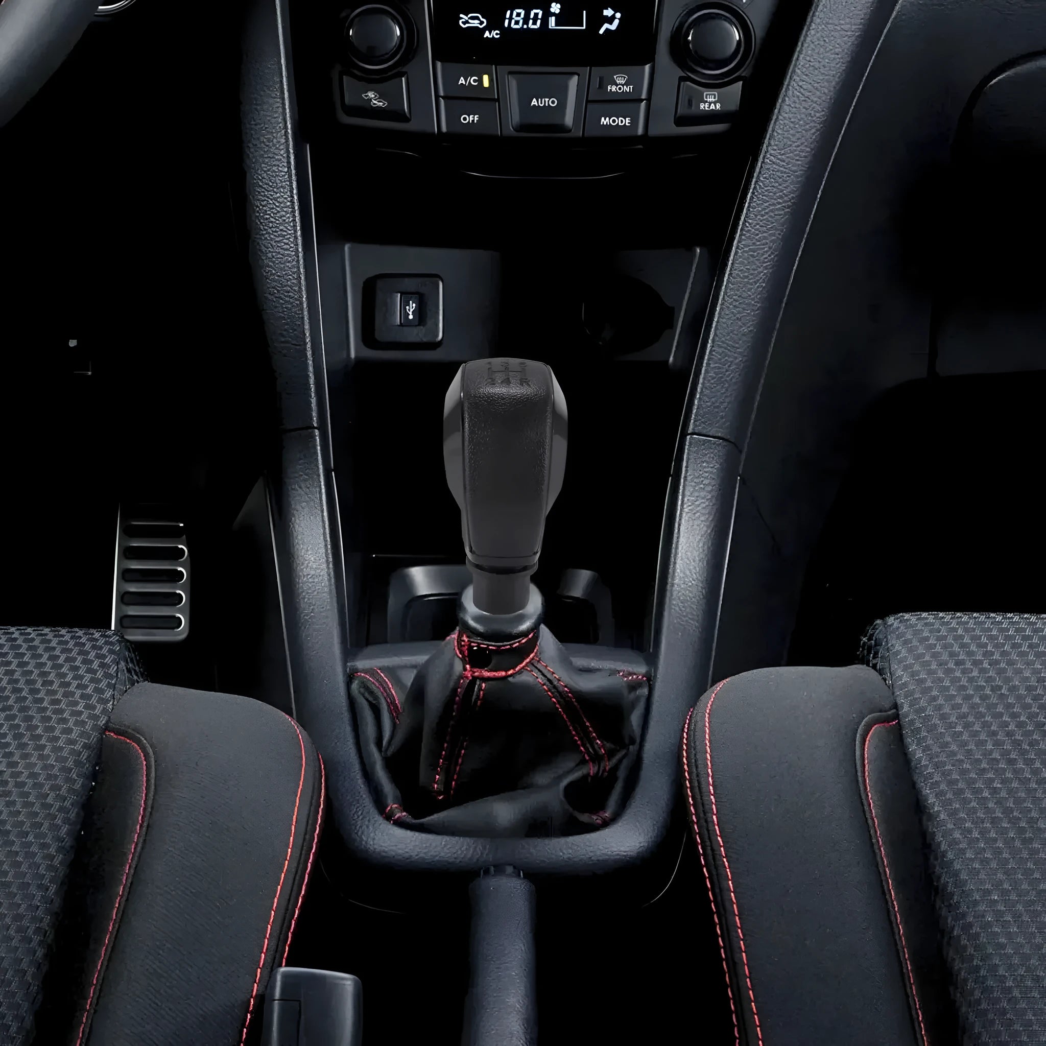 Peugeot Citroen replacement gear shift head with leather covering and dustproof handball design