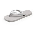 Women's flat bottom solid colour breathable PVC slippers in black, blue, and gray