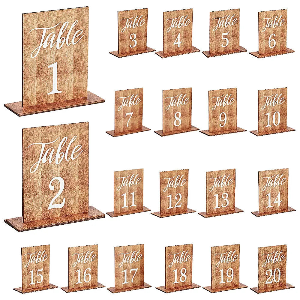 Set of twenty American country style wooden hanging ornaments for home and office decoration