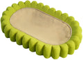 Green oval cat scratch pad bowl with sisal surface measuring 65cm