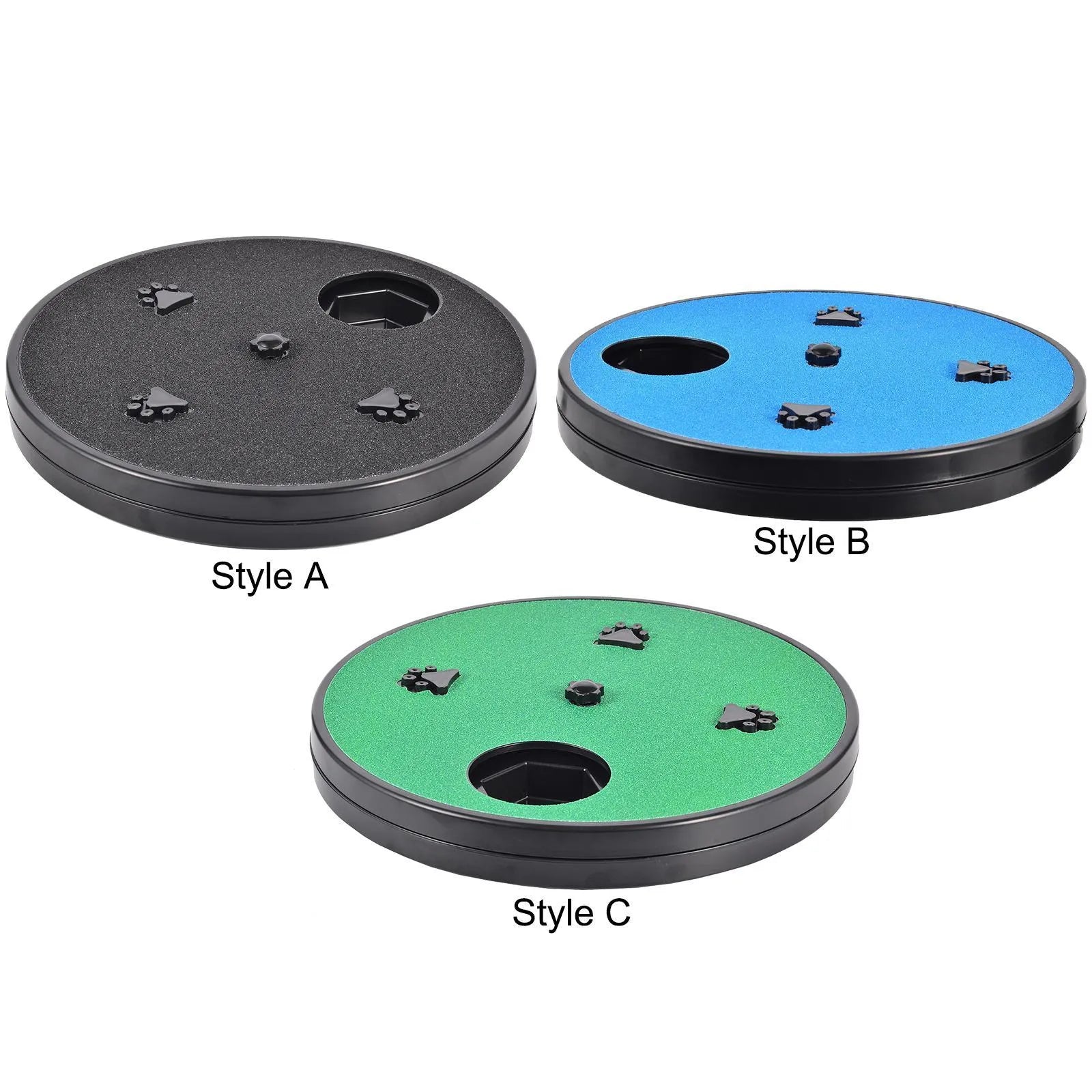 Square dog nail file board with rotating sandpaper top and anti-slip suction cup base