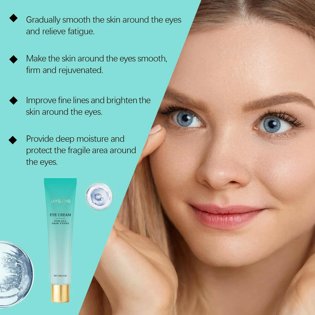 30g jar of retinol and hyaluronic acid anti-ageing eye cream for under-eye treatment.