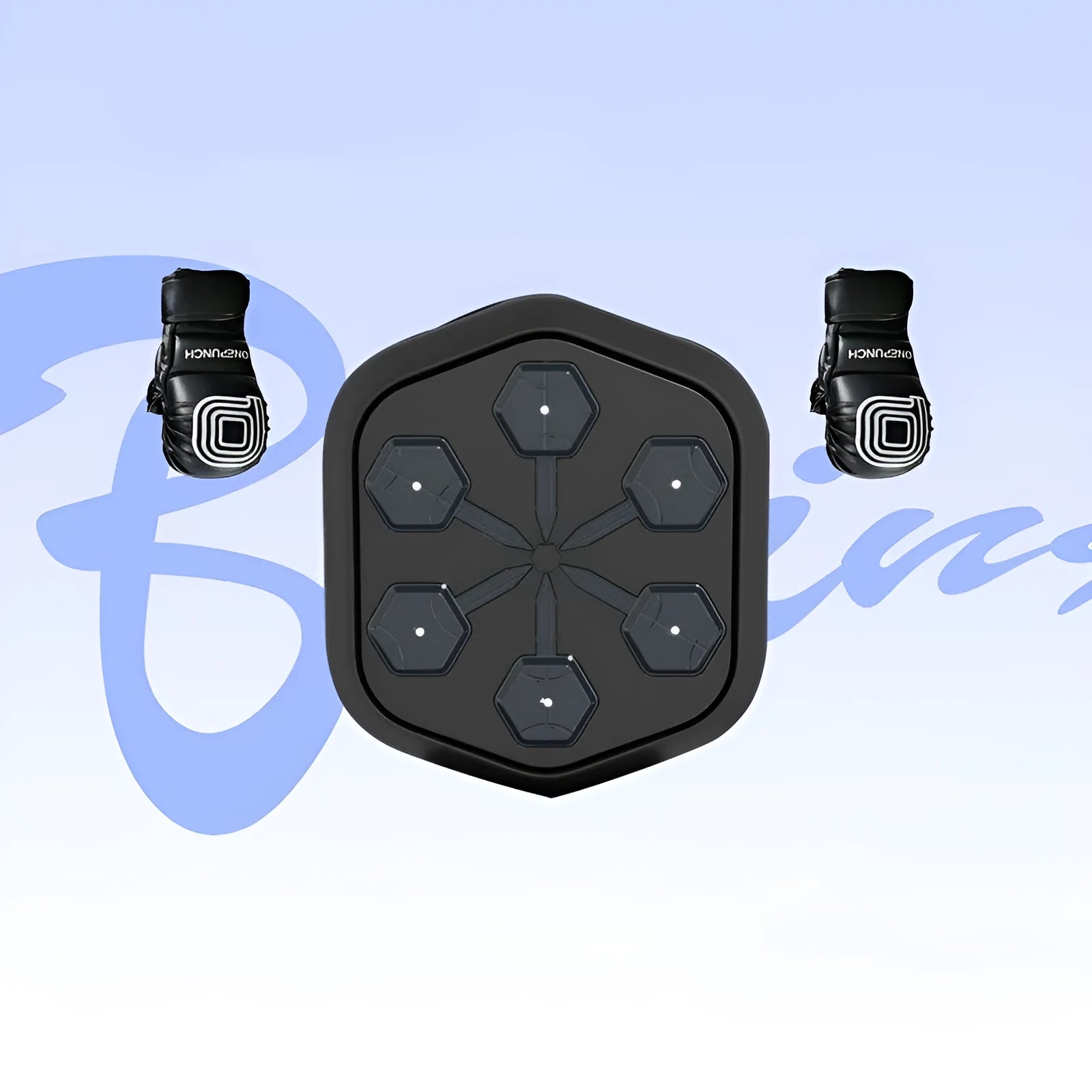 Black smart boxing machine with Bluetooth connectivity and EVA construction for home fitness training