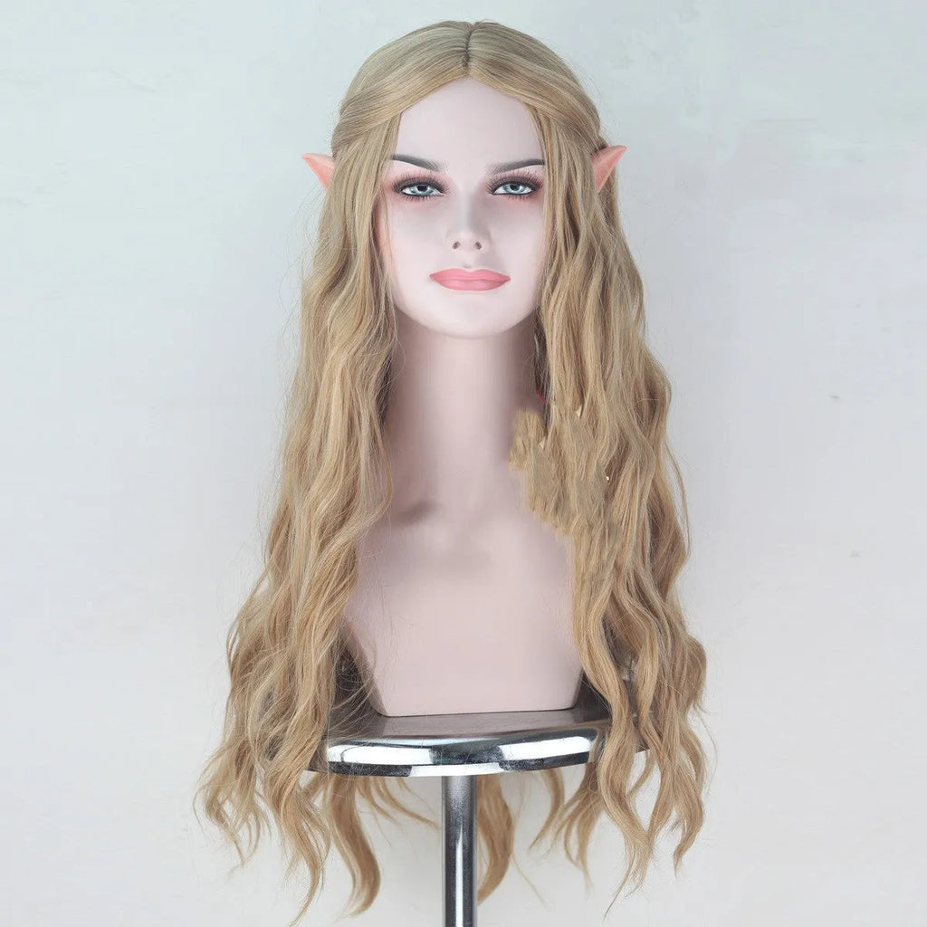Hobbit wig Elf Queen Kellantril cosplay anime wig long hair 70cm with ears picture colour